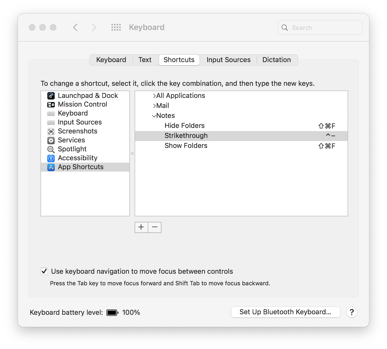 Notes additional hotkeys