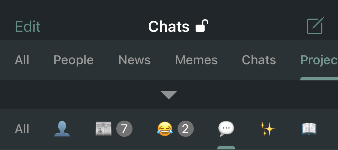 Emoji for folders in Telegram