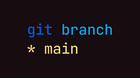 Git main branch